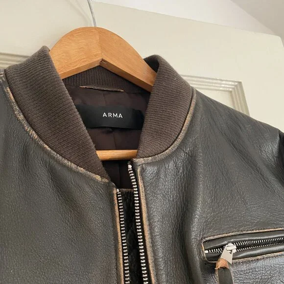 Arma ELETTRA | VINTAGE LEATHER JACKET Brown Medium - Picture 3 of 9